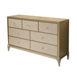 璞博家具美式轻奢贝壳斗柜卧室客厅实木七斗柜收纳柜网红风置物柜