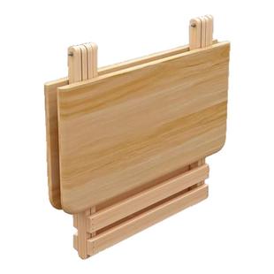 实木折叠桌松木免安装家用简易小桌子餐桌写字桌户外出租屋用桌子