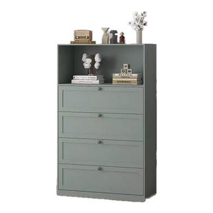 床头柜卧室床边铁艺收纳储物柜白色简约客厅电视机旁边组合抽屉柜