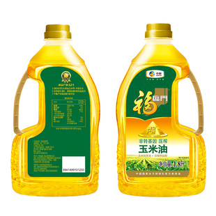中粮福临门黄金产地玉米胚芽油1.8L瓶装食用油非转基因物理压榨