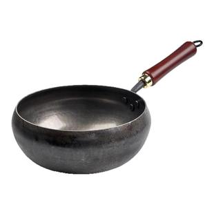 章丘手工大肚锅铁锅家用炒菜锅不粘锅小锅子煤气灶专用锅具熟铁锅