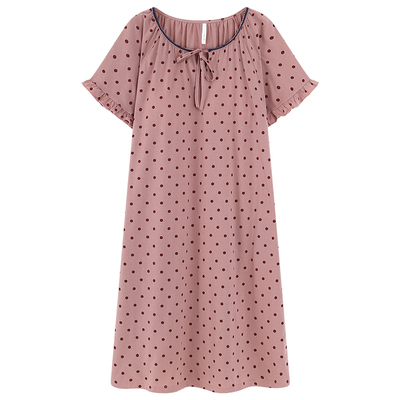 新款带胸垫睡裙女夏季短袖