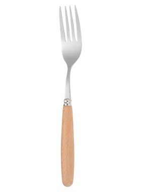 纯木柄餐具套装不锈钢