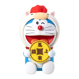 哆啦a梦马年摆件吉祥物车载汽车手办客厅桌面公仔正版玄关盲盒
