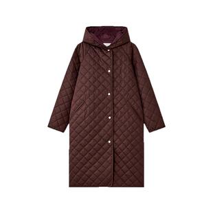 【白鹅绒】Laurel劳芮25春新款巴恩风连帽羽绒服女LWD364L00200