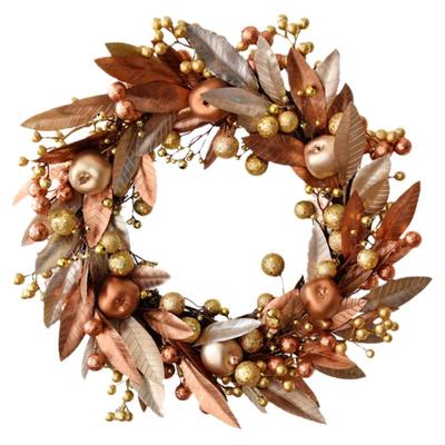 金色圣诞花环门挂装饰