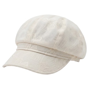 稻草人轻薄透气八角帽女夏季遮阳防晒时尚显脸小大头围百搭帽子