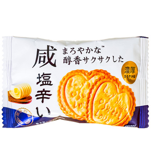 雪可滋鲁卡爱心饼干酥脆海盐味咸香办公室解馋小零食独立包装散装