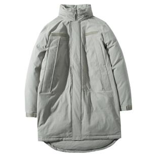 流石男装冬装中长款派克服羽绒服冬季男士新款厚连帽宽松外套休闲