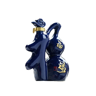 陶瓷葫芦酒瓶寿宴白酒瓶空瓶高档葫芦水壶长安茶壶福禄寿喜酒葫芦