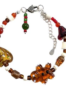 限定圣诞节姜饼人糖果情侣手链