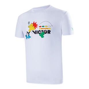 VICTOR胜利 夏季男女款吸汗速干文化衫轻韧透气羽毛球运动服40033