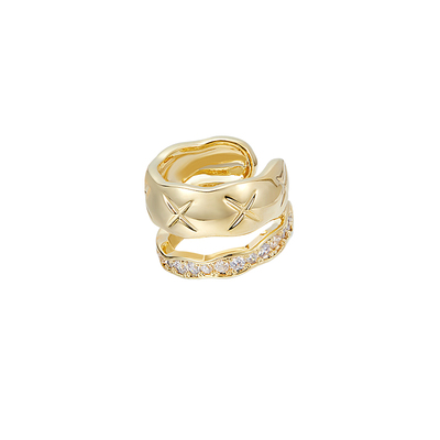 AIR-HORIZON锆石双层耳夹