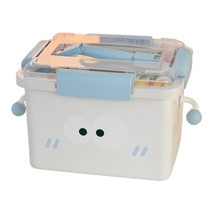 简约可爱手提收纳箱家庭家用医疗箱急救箱暂存药品存防箱子宿舍女