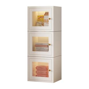 斗柜储物柜模块柜小户型床头收纳储物柜靠墙窄高立柜客厅沙发边柜