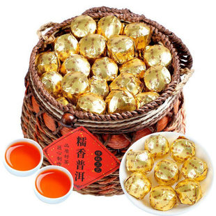 糯米香普洱小沱茶熟茶云南古树普洱茶叶散茶小饼茶金砖礼盒装600g