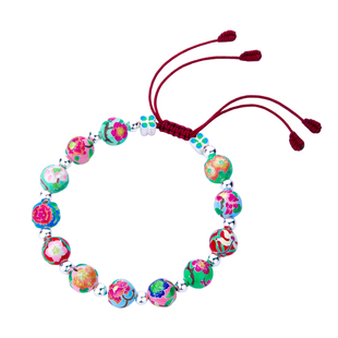 顺庆银楼S9999纯银手链女十二花神足银手串转运珠民族风礼物好运