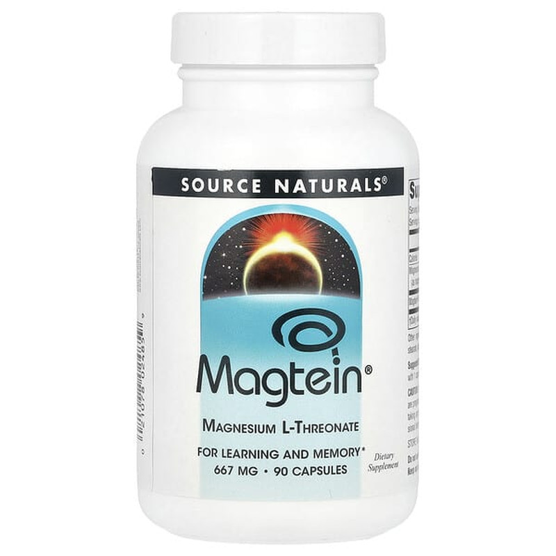 SourceNaturals源美L-苏糖酸镁专注大脑保健食品青少年记忆