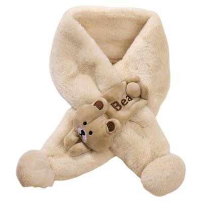 贝肽斯儿童毛绒围巾加厚保暖