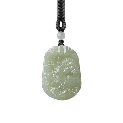 周大生和田玉吊坠平安无事牌情侣