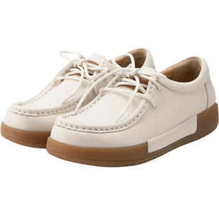 暇步士袋鼠鞋2026春新款女鞋舒适真皮简约轻便百搭方头宽松休闲鞋