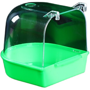 鸟用洗澡盒浴盆玄凤牡丹虎皮鹦鹉用品八哥鹩哥大号洗澡鸟笼子配件