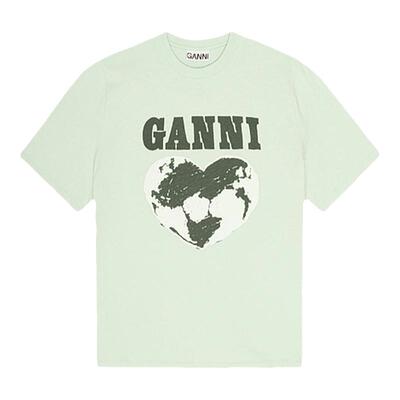【甄选折扣】GANNI女装 印花宽松休闲短袖T恤圆领上衣 T4043073