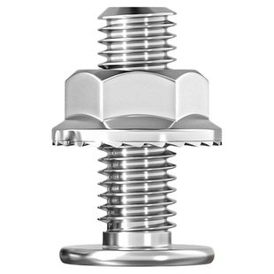 304不锈钢CM大平头超薄头C头扁平头内六角螺丝钉法兰边螺母套装M5