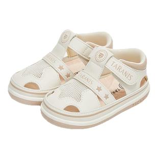 泰兰尼斯学步鞋夏季新款童鞋防滑软底女童凉鞋包头防踢透气鞋子