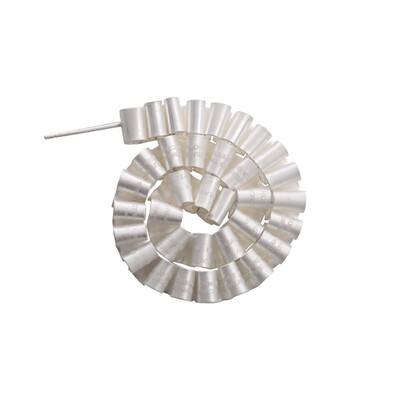 OUTSIDERINSIDE折叠波纹圆形耳环