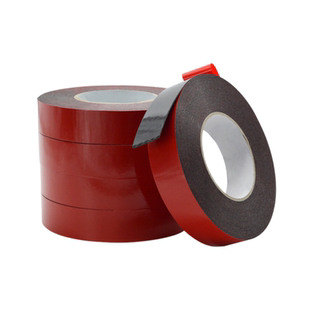 红膜黑色海绵双面胶带 汽车泡棉双面胶 PE强力泡沫双面胶 1mm厚广告标牌贴墙防水LED灯条高粘度胶布