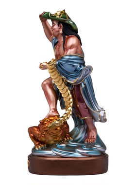 刘海戏金蟾摆件三足金蝉招财