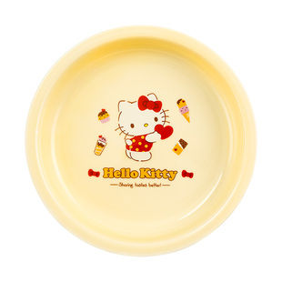hellokitty奶油风盘子菜盘家用 8英寸翻边盘深盘库洛米奶呼呼餐具