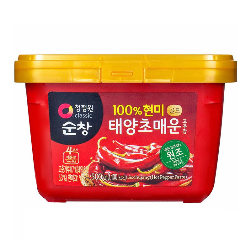 清净园韩国进口特辣辣椒酱500g盒正宗韩式辣椒酱石锅拌饭炒年糕