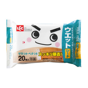 日本LEC木地板湿巾纸装平板静电拖把清洁纸除尘纸一次性吸尘纸5包