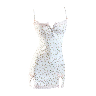 Roseberrrry春日序 纯欲风吊带睡裙女夏季碎花甜美睡衣性感家居服