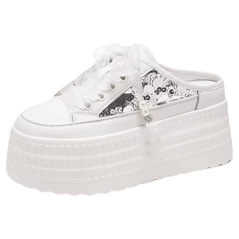 星期六厚底包头半拖鞋女增高百搭