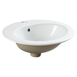 卫生间半嵌入式台上洗手盆椭圆形老式三孔陶瓷洗脸盆浴室台中盆