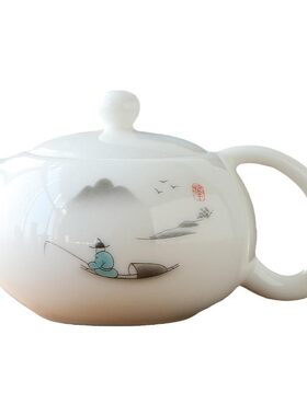 白瓷功夫茶具羊脂玉瓷西施壶茶壶