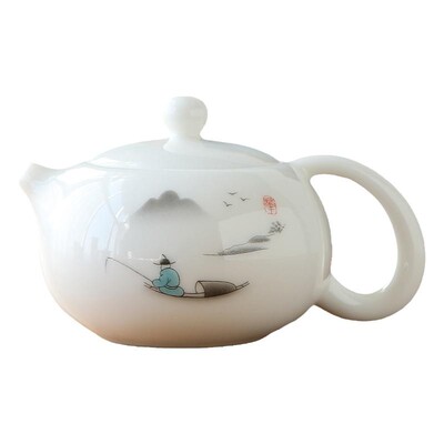 白瓷功夫茶具羊脂玉瓷西施壶茶壶