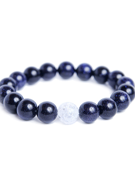 【隐藏隐月】蓝砂石爆星空手链