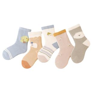 婴儿袜子宝宝秋冬季A类纯棉婴幼儿一岁男宝中筒袜男童儿童袜冬款