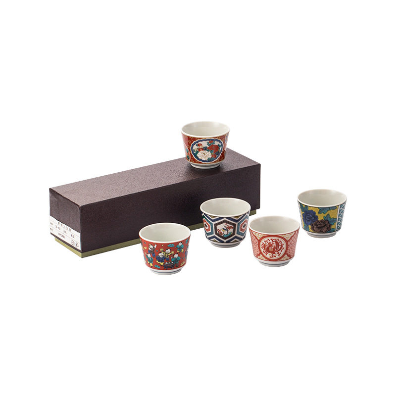日本九谷烧陶瓷茶杯品茗杯套装