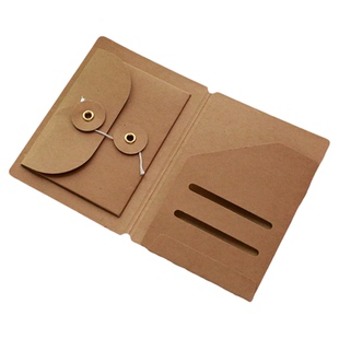 本子事多TN复古信封收纳袋牛皮纸绕线票据夹手账素材收纳手帐配件