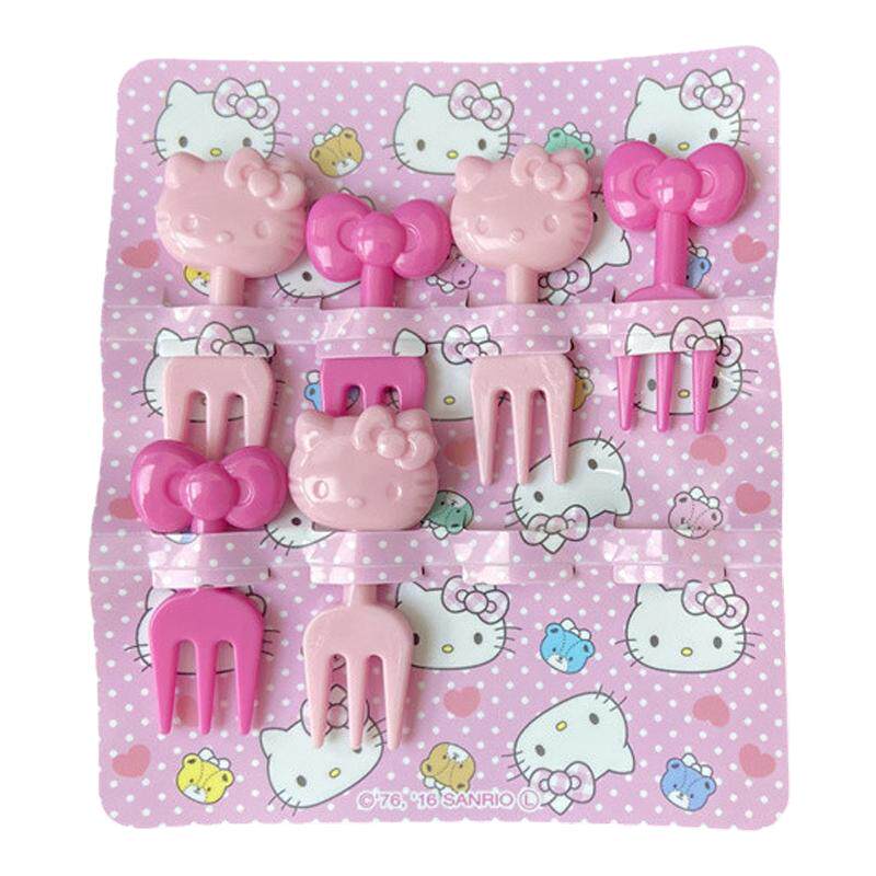 三丽鸥HelloKitty儿童可爱水果叉幼儿童宝宝不伤嘴果签创意小签子