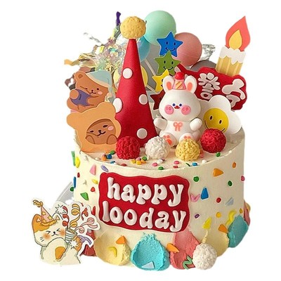 兔宝宝周岁蛋糕装饰小兔子摆件