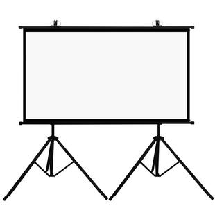 双支架投影幕布家用高清落地移动户外便携支架免打孔可壁挂84寸100寸120寸150寸卧室抗光幕布投影仪屏