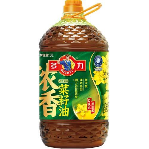多力低芥酸小榨浓香菜籽油桶装非转基因物理压榨食用油