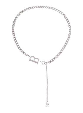 嘻哈时尚字母毛衣链项链