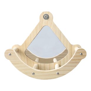 CiledorPet鹦鹉玩具海盗船带镜子秋千攀爬架鸟笼配件玄凤牡丹站台